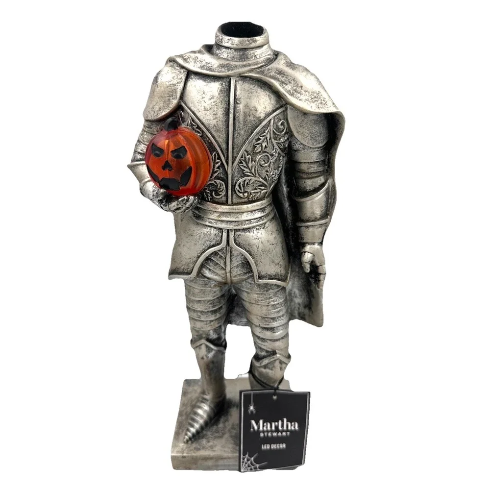 Martha Stewart Halloween Headless Knight LED Figurine Gothic Décor 15
